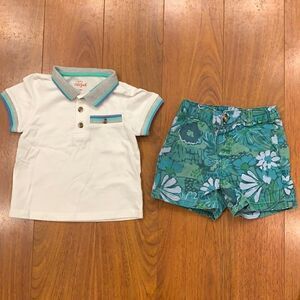 Cat & Jack Polo & Shorts Set 18 Months